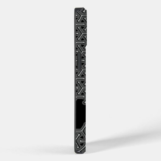 Grauer gemusterter individuelle Name aus kubischem Case-Mate iPhone Hülle (Rückseite / Rechts)