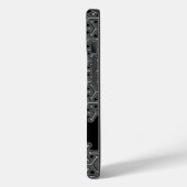 Grauer gemusterter individuelle Name aus kubischem Case-Mate iPhone Hülle (Rückseite / Links)