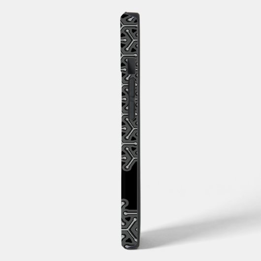 Grauer gemusterter individuelle Name aus kubischem Case-Mate iPhone Hülle (Rückseite / Links)