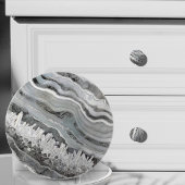 Grauer Geode-Kristall Keramikknauf