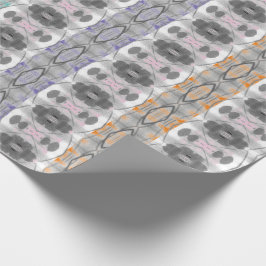 Grauer Geschenkstreifen mit Farbstreifen Geschenkpapier