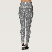 Grauer gestörter Blick Leggings (Rückseite)