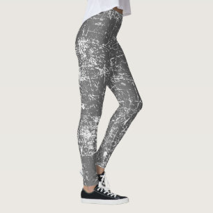 Grauer gestörter Blick Leggings