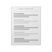 Grauer Gewohnheits-Tracker Notizblock (Rotiert)