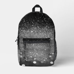 Grauer Glitzer Bedruckter Rucksack