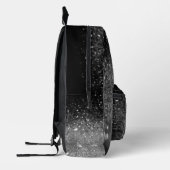 Grauer Glitzer Bedruckter Rucksack (Links)