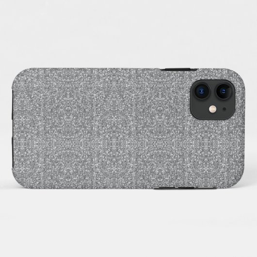 Grauer Glitzer Case-Mate iPhone Hülle (Rückseite (Horizontal))
