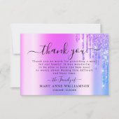 Grauer Glitzer Funkelnd Bestattungskost Danke Kart (Vorderseite)