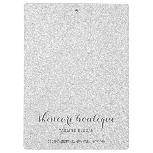 Grauer Glitzer Klemmbrett (Rückseite)