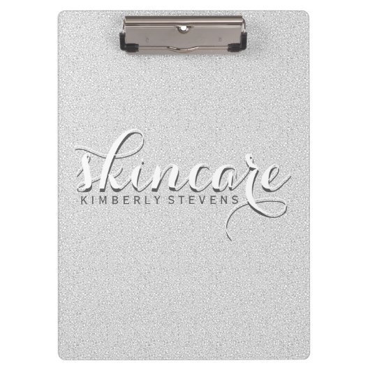 Grauer Glitzer Klemmbrett (Vorderseite)