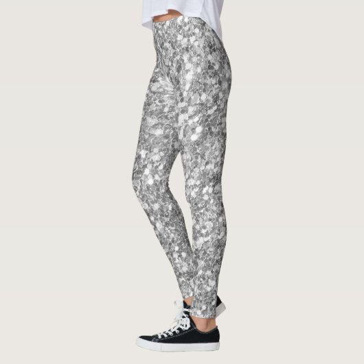 Grauer Glitzer Leggings (Links)