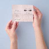 Grauer Glitzer Makeup Augapfel Preisschild Logo Flyer (Gruppe)