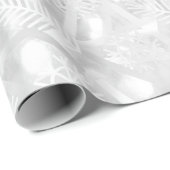 Grauer Glitzer Weihnachtsfeiertag Snowflake Joy Geschenkpapier (Rolleneckpunkt)
