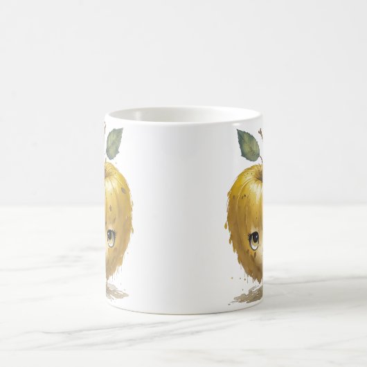 Grauer goldener Apfel im Honig Kaffeetasse (Mittel)