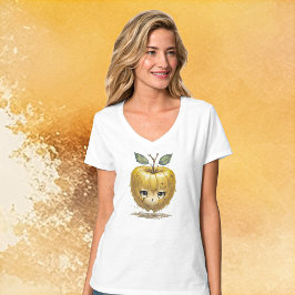 Grauer goldener Apfel im Honig T-Shirt