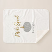 Grauer goldener Kürbis Sherpadecke (Vorderseite (Horizontal))