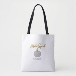 Grauer goldener Kürbis Tasche
