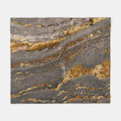 Grauer, goldgezinkter Marmorhintergrund. Fleecedecke (Vorderseite (Horizontal))
