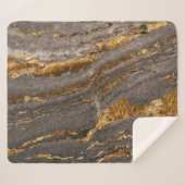 Grauer, goldgezinkter Marmorhintergrund. Sherpadecke (Vorderseite (Horizontal))