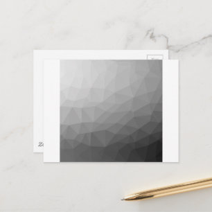 Grauer Gradient-Geometrischer-Netzmuster Postkarte