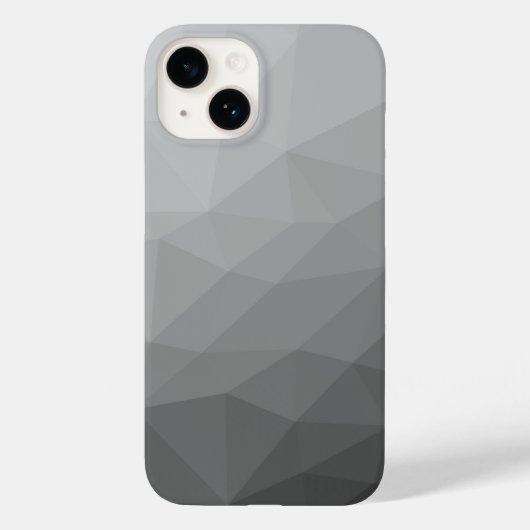 Grauer Gradient-Geometrisches-Netzmuster Case-Mate iPhone Hülle (Rückseite)