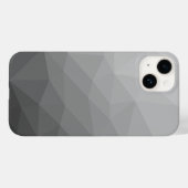 Grauer Gradient-Geometrisches-Netzmuster Case-Mate iPhone Hülle (Rückseite (Horizontal))