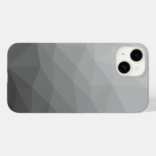 Grauer Gradient-Geometrisches-Netzmuster Case-Mate iPhone Hülle (Rückseite (Horizontal))