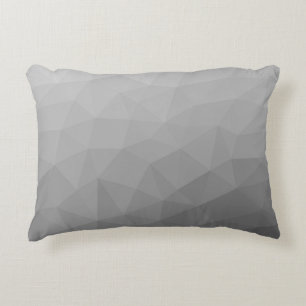 Grauer Gradient-Geometrisches-Netzmuster Dekokissen