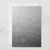 Grauer Gradient-Geometrisches-Netzmuster Einladung (Rückseite)