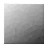 Grauer Gradient-Geometrisches-Netzmuster Fliese (Vorderseite)