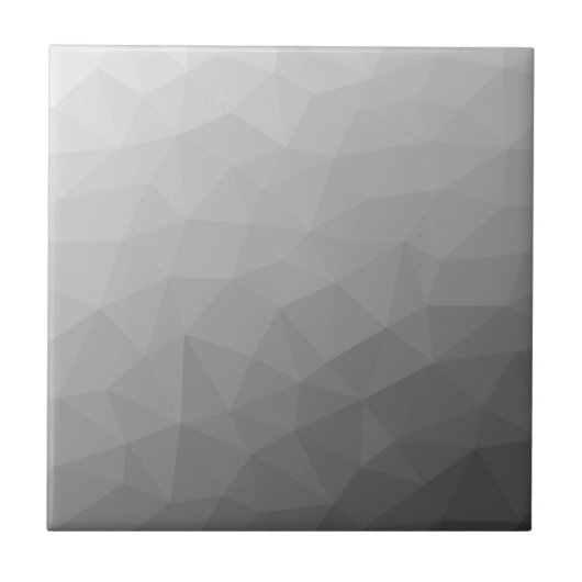 Grauer Gradient-Geometrisches-Netzmuster Fliese (Vorderseite)