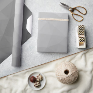 Grauer Gradient-Geometrisches-Netzmuster Geschenkpapier