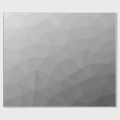 Grauer Gradient-Geometrisches-Netzmuster Geschenkpapier (Flach)