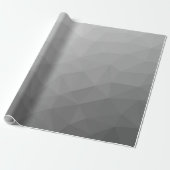 Grauer Gradient-Geometrisches-Netzmuster Geschenkpapier (Ungerollt)