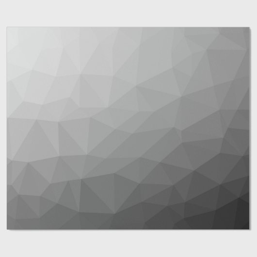Grauer Gradient-Geometrisches-Netzmuster Geschenkpapier (Flach)