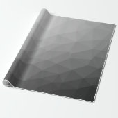 Grauer Gradient-Geometrisches-Netzmuster Geschenkpapier (Ungerollt)