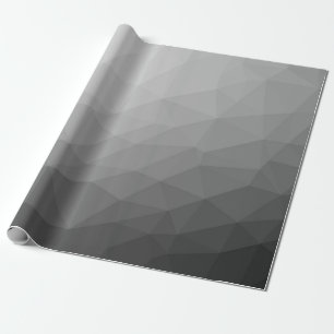 Grauer Gradient-Geometrisches-Netzmuster Geschenkpapier