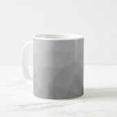 Grauer Gradient-Geometrisches-Netzmuster Kaffeetasse (Vorderseite Links)
