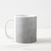 Grauer Gradient-Geometrisches-Netzmuster Kaffeetasse (Links)