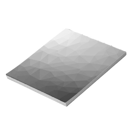 Grauer Gradient-Geometrisches-Netzmuster Notizblock (Rotiert)