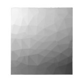 Grauer Gradient-Geometrisches-Netzmuster Notizblock (Vorderseite)