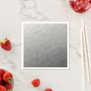 Grauer Gradient-Geometrisches-Netzmuster Serviette