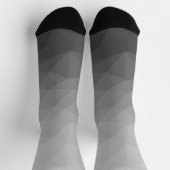 Grauer Gradient-Geometrisches-Netzmuster Socken (Oben)