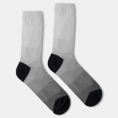 Grauer Gradient-Geometrisches-Netzmuster Socken (Rechts)