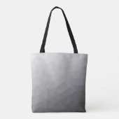 Grauer Gradient-Geometrisches-Netzmuster Tasche (Rückseite)