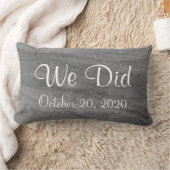 Grauer Granit "wir taten" mit Monogramm Lendenkissen (Decke)