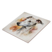 Grauer Grauhund, Hund, Haustier, Aquarell Fliese (Seite)