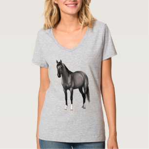 Grauer Grulla Quarter Horse Stallion T-Shirt