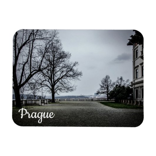Grauer Herbsttag in Prag Magnet (Horizontal)