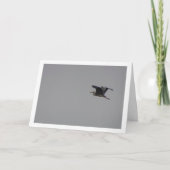 Grauer Heron Bird in Sky Card Karte (Vorderseite)